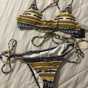 NEW WITH TAGS RVCA tribal bikini set
